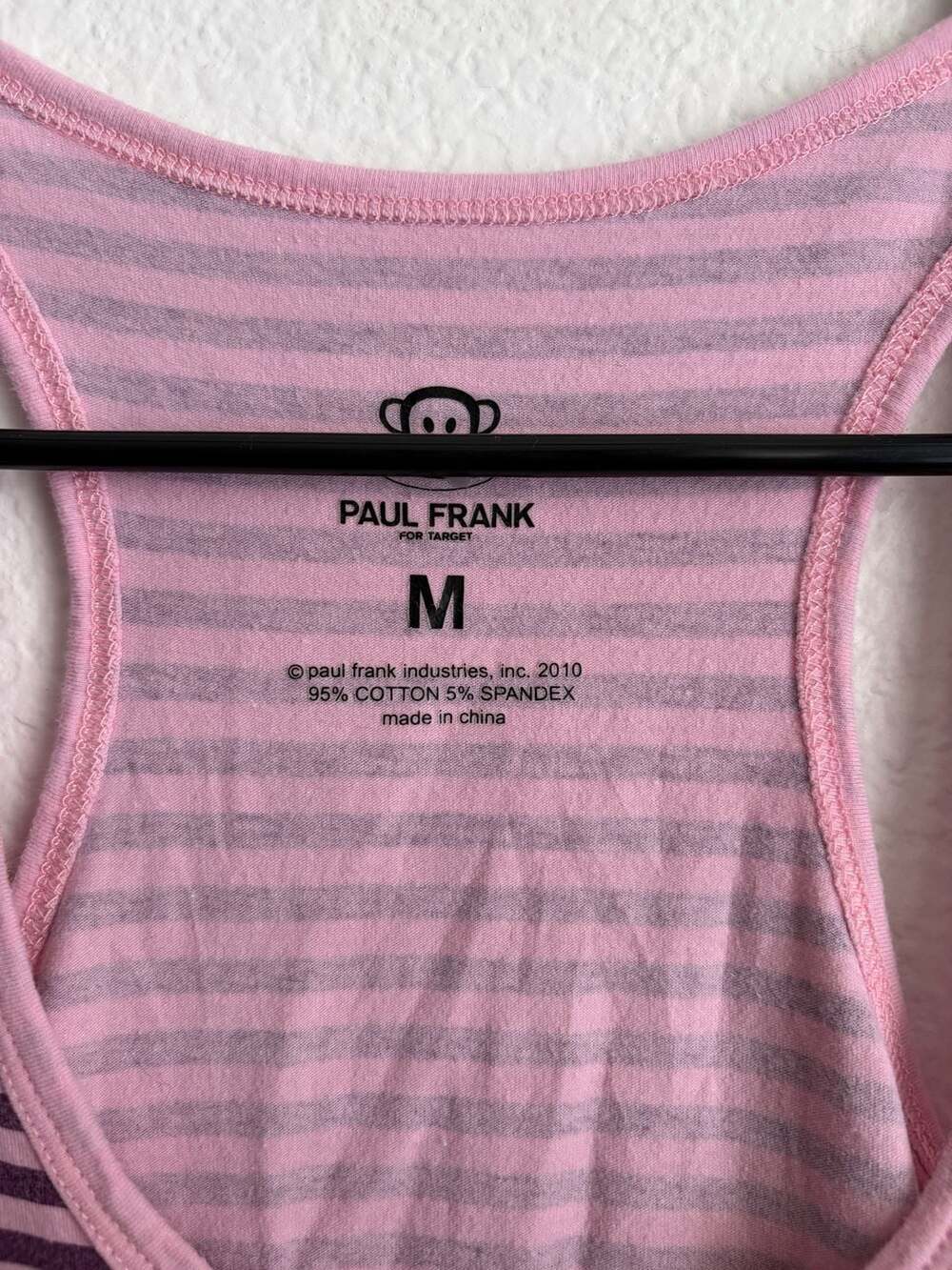 Paul Frank Julius Monkey Striped Racerback Tank Top - Picture 2 of 4